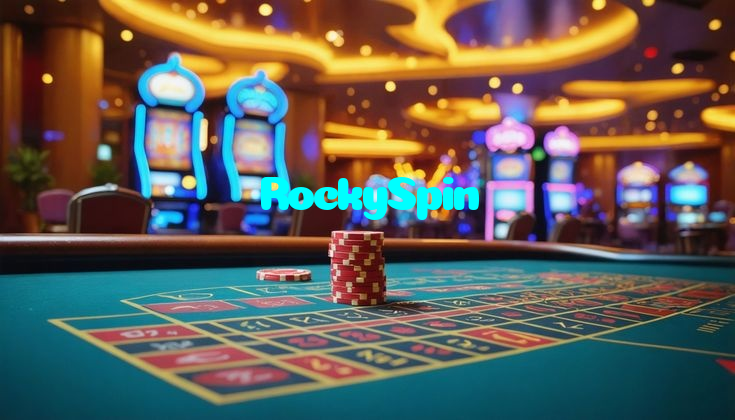 RockySpin casino presented on mobile device in Pakistan with slots and live games